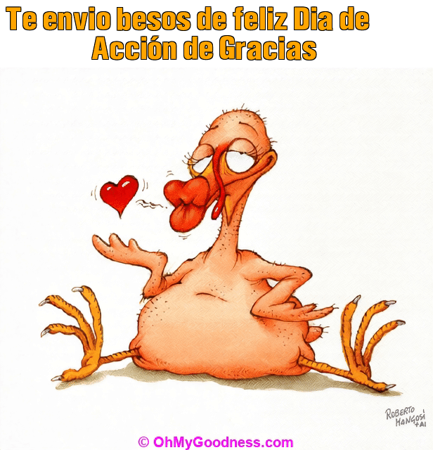 : Te envio besos de feliz Dia de Acci�n de Gracias