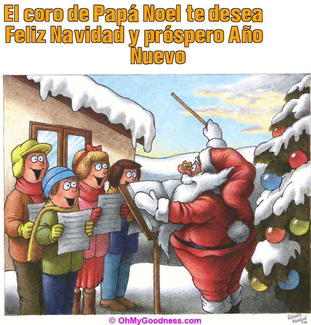 : El coro de Pap� Noel te desea Feliz Navidad y pr�spero A�o Nuevo