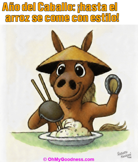 : A�o del Caballo: �hasta el arroz se come con estilo!