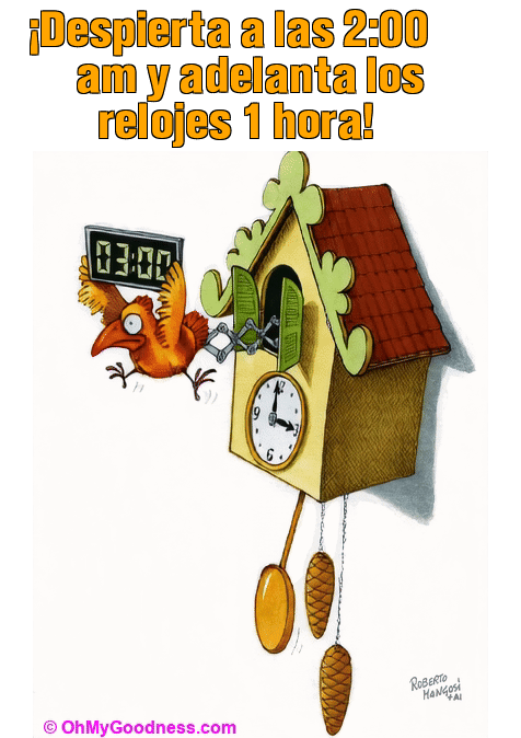 : �Despierta a las 2:00 am y adelanta los relojes 1 hora!