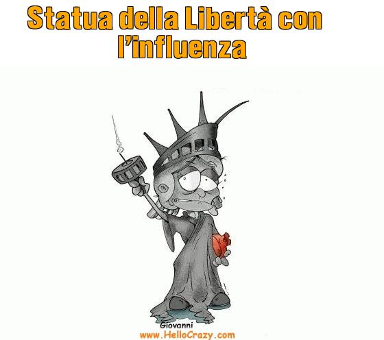 : Statua della Libert con l'influenza