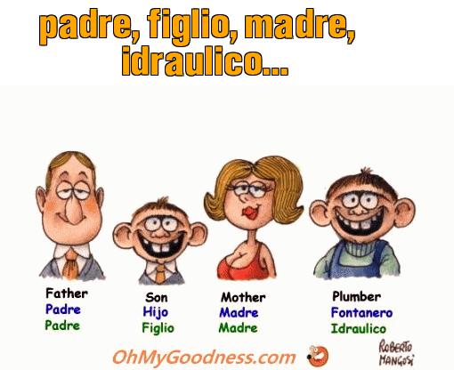 : padre, figlio, madre, idraulico...