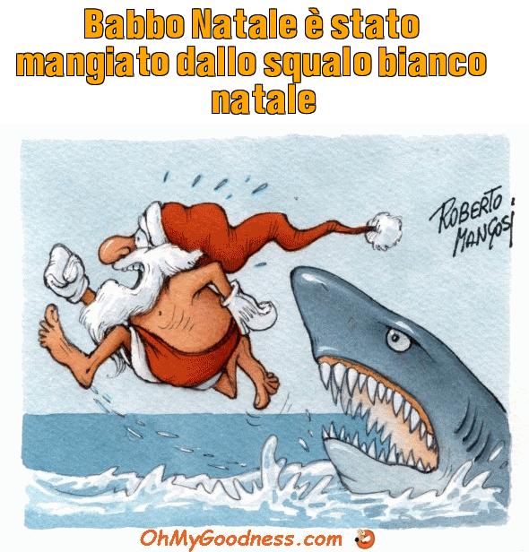 : Babbo Natale è stato mangiato dallo squalo bianco natale