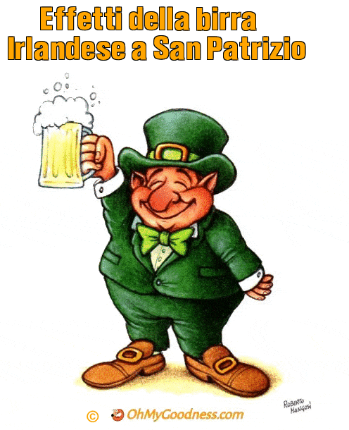 : Effetti della birra Irlandese a San Patrizio