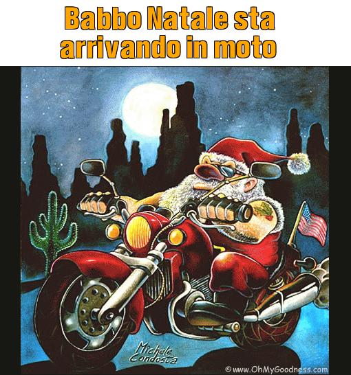 : Babbo Natale sta arrivando in moto