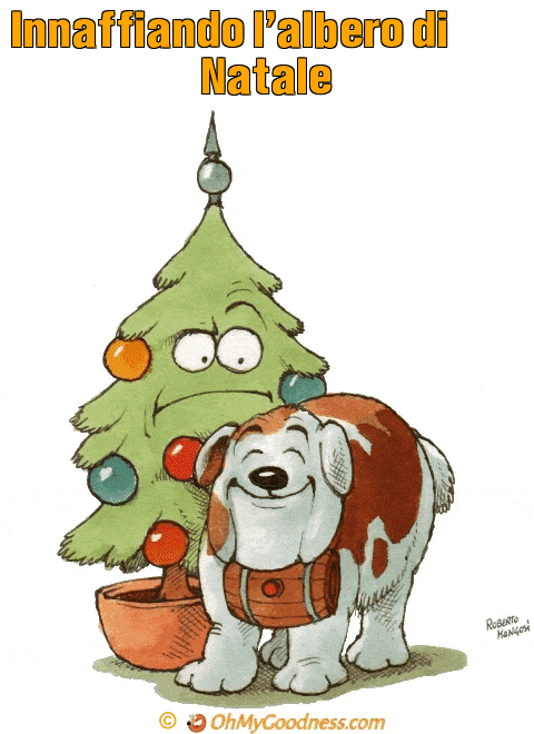 : Innaffiando l'albero di Natale