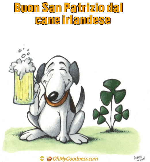 : Buon San Patrizio dal cane irlandese