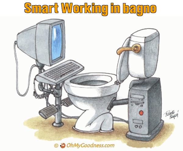 : Smart Working in bagno