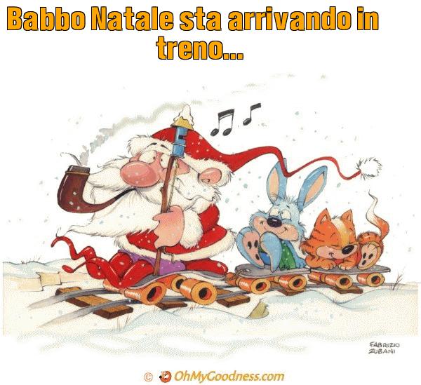 : Babbo Natale sta arrivando in treno...