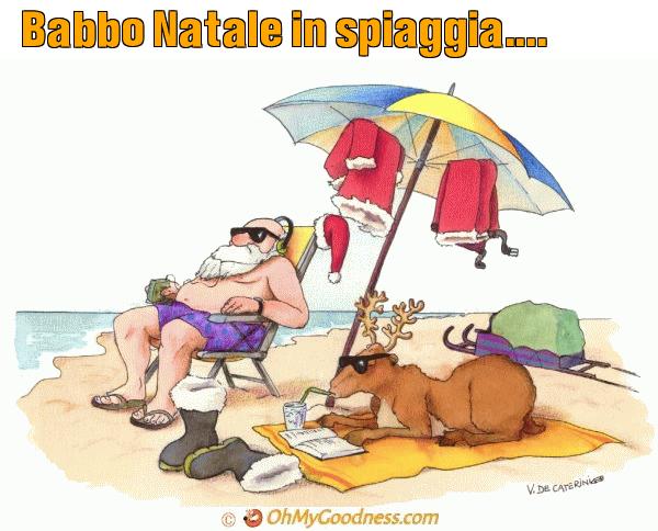 : Babbo Natale in spiaggia....