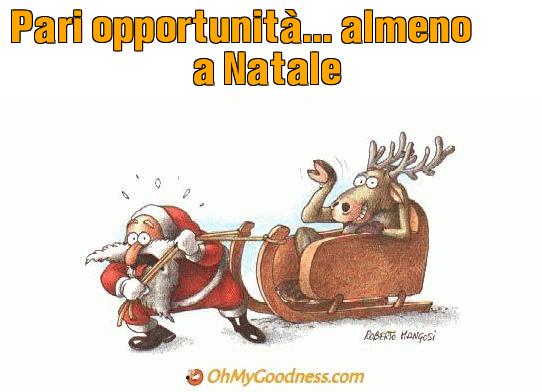 : Pari opportunit... almeno a Natale