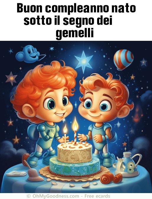 : Buon compleanno nato sotto il segno dei gemelli