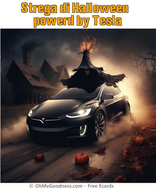 : Strega di Halloween powerd by Tesla