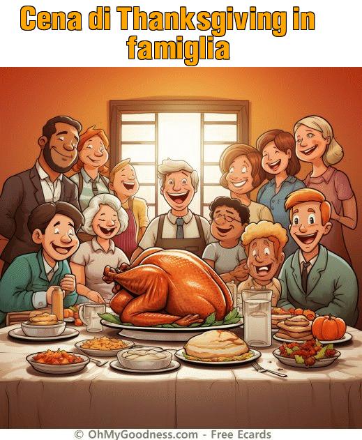 : Cena di Thanksgiving in famiglia