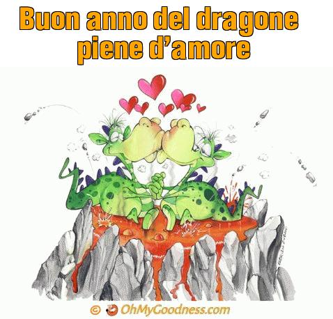 : Buon anno del dragone piene d'amore