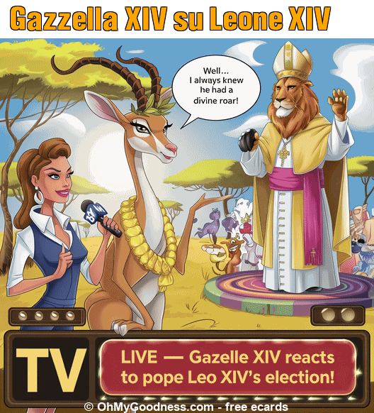 : Gazzella XIV su Leone XIV