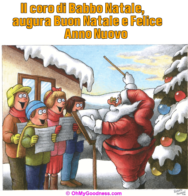 : Il coro di Babbo Natale, augura Buon Natale e Felice Anno Nuovo