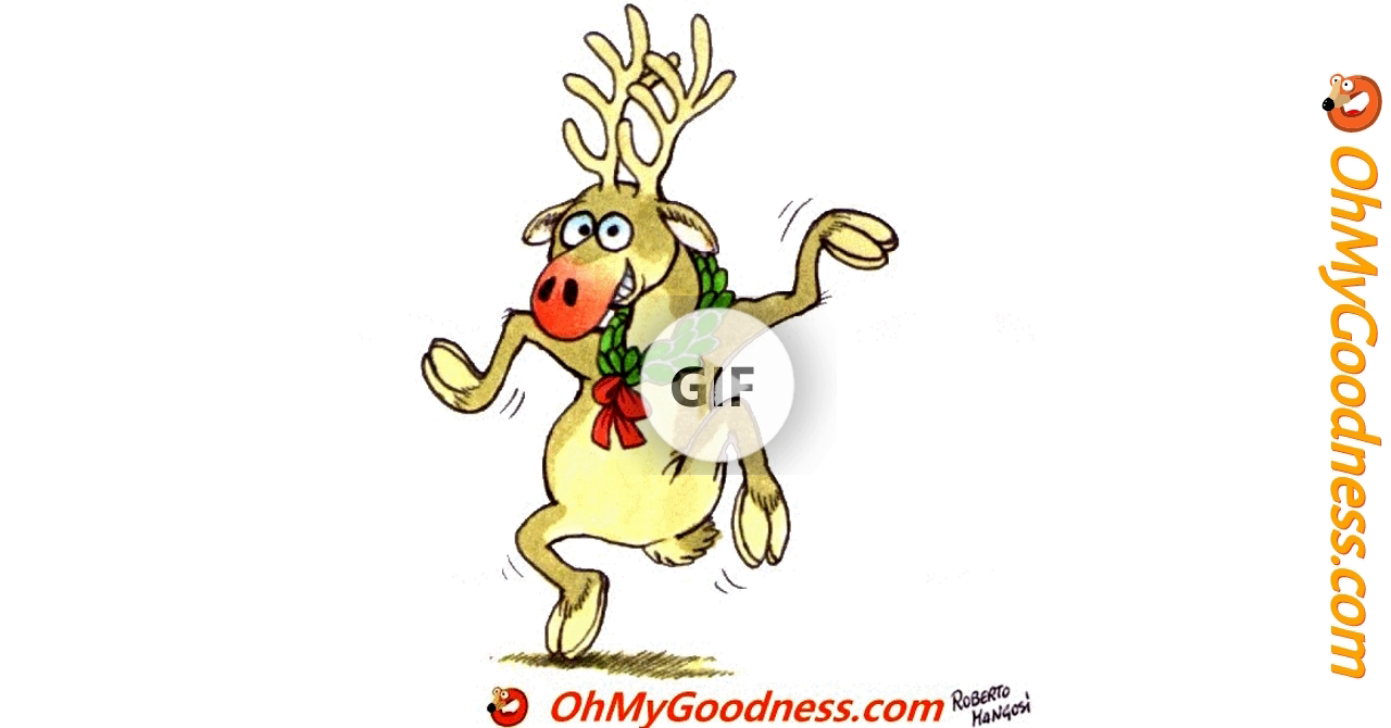 OhMyGoodness.com  Funny Ecards Animated  Merry Christmas from Rudolph!
