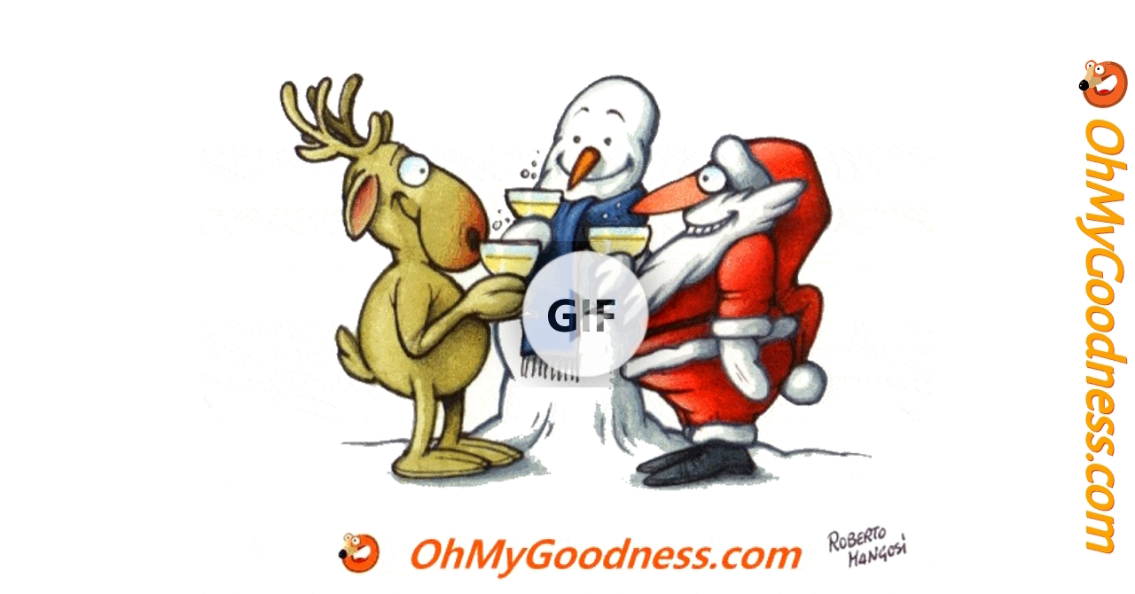 OhMyGoodness.com | Funny Ecards Animated | We wish you a Merry Christmas and a Happy Newyear
