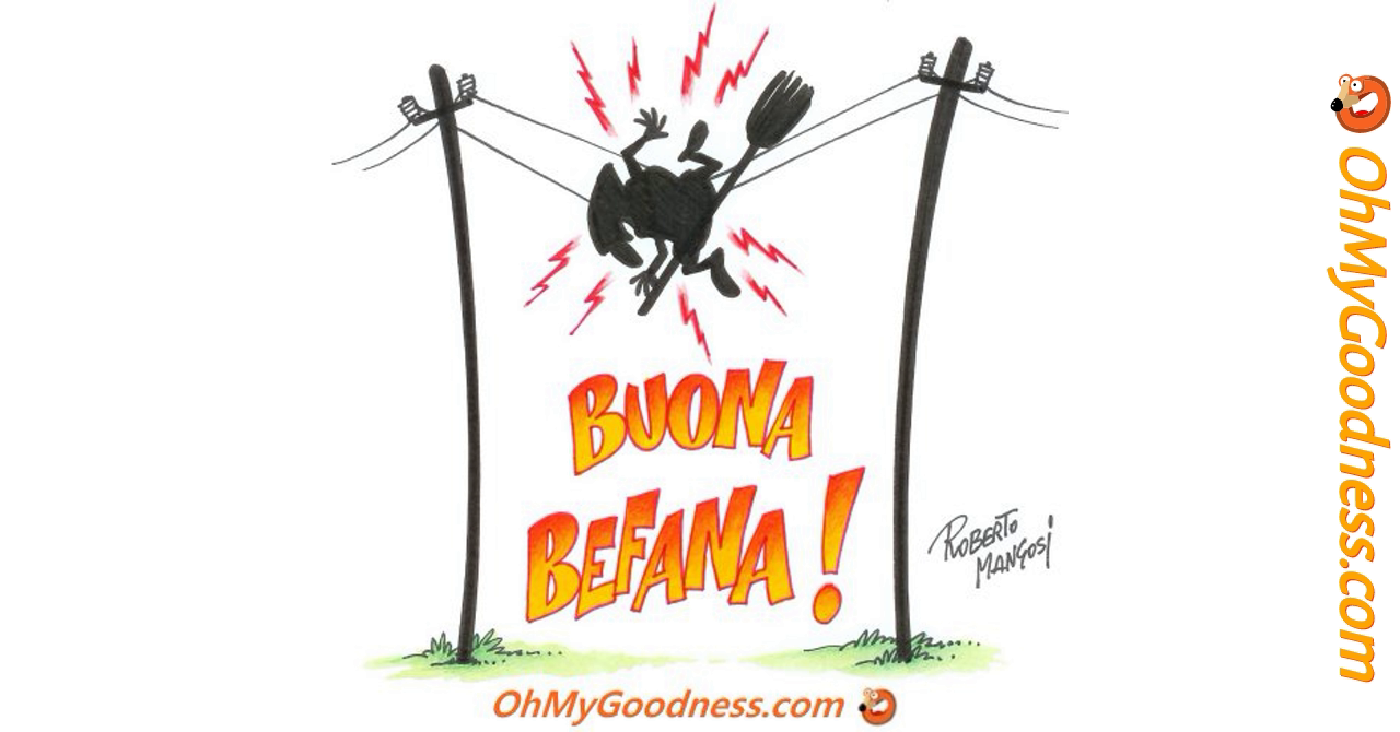 Greeting card with text - Buona Befana - Italian translation