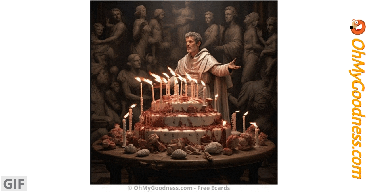 Celebriamo il nuovo sacramento del tuo compleanno! cartolina virtuale |  Cartoline virtuali animate divertenti - gratis | OhMyGoodness cartoline  virtuali, image size:1280x670