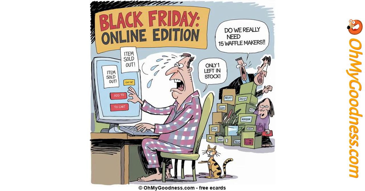 Shopping compulsivo cartolina virtuale | Cartoline virtuali animate  divertenti - gratis | OhMyGoodness cartoline virtuali, image size:1280x670