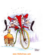 Funny ecard  - Santa's bike