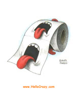Funny ecard  - Self-cleaning toilet paper