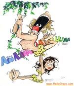 Tarzan e Jane tra le liane.. aiahhhhh