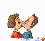 Animated Funny ecard   - Autumn kisses