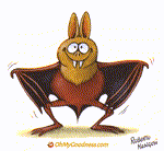 Tarjeta divertida animada con musica  - El Murciélago que baila te desea Feliz Halloween