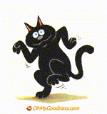 Cartolina animata divertente con musica  - Gatto nero