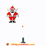 Animated Funny ecard  with music  - Merry Christas from Arcade Santa