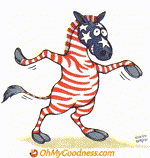 Animated Funny ecard  with music  - American Zebra