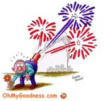 Funny ecard with music  - RED, WHITE and BOOM