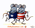 Animated Funny ecard  with music  - stars and stripes mice