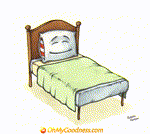 Animated Funny ecard   - Scary bed