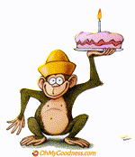 Cartolina animata divertente con musica  - Buon compleanno, goditi la torta!