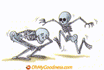 Tarjeta divertida animada  - Juegos de huesos