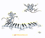 Animated Funny ecard  with music  - When the boss is away, the mice play..
