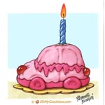 Funny ecard  - Birthday cake on its way