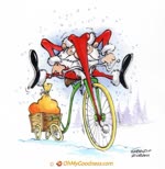 Babbo Natale in bici