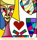 Be my Valentine... in cubism style.