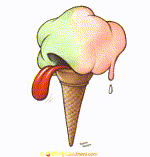 Self-licking ice cream cone