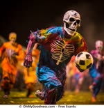 Halloween soccer striker