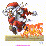 Santa piping in Christmas 2025.